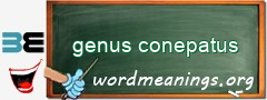 WordMeaning blackboard for genus conepatus